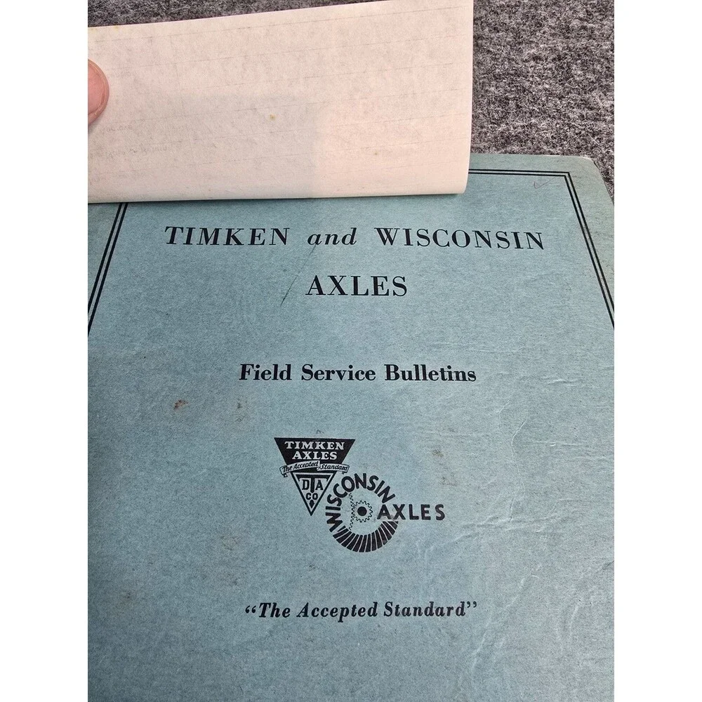 1942 Timken And Wisconsin Axles Field Service Bulletins Timken-Detroit Pure Doc